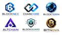 design a professional crypto, web3, fintech, digital technology  blockchain logo