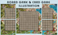 create board game and card game artwork and visual design