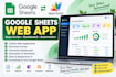 build a custom google sheets web app dashboard using apps script