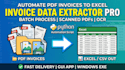 automate invoice PDF data extraction to excel with python