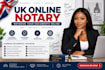 provide UK online notary, notarization and notarize documents online