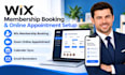 do wix membership booking,zoom online appointment, calender sync,email reminders