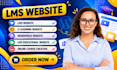 build lms educational website online course website education, elearning website