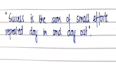 write in neat and clean handwriting