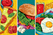 food pop art illustration