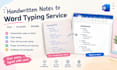 type handwritten notes into word