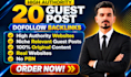 provide quality guest post backlinks