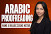 do arabic proofreading editing and translation quality check