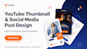 design eye catching social media posts and youtube thumbnails using canva