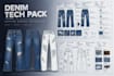 make women denim tech pack with emblishment design