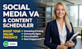 be your social media virtual assistant and content scheduling manager