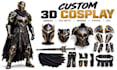 create custom 3d printable cosplay armor, helmets, masks, props and stl files