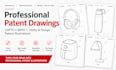 create patent  drawings, patent illustrations, uspto utility and design patent