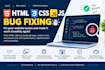fix HTML, CSS, javascript issues on your website