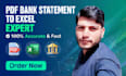 convert PDF bank statement to excel CSV qbo ofx