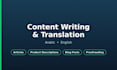professional arabic and english website content writing