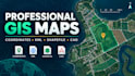 create professional gis maps from coordinates, kml, cad file