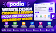 do podia website design customize develop podia online course membership website