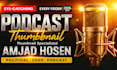 attractive clickbit youtube thumbnail, podcast thumbnail