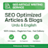 write seo optimized urdu and english articles and blogs