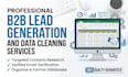 do b2b lead generation, web research, and data cleaning
