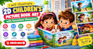 illustrate 2d childrens picture book art with consistent characters
