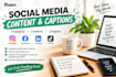 write engaging social media captions and posts