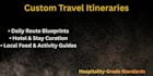 create custom travel itineraries and trip plans