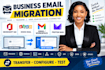 migrate business email between microsoft 365 zoho mail, gmail and proton mail