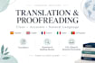 translate and proofread texts
