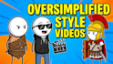 create oversimplified style stickman animated videos for youtube