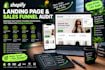 audit shopify landing page sales funnel UX cro product page optimization