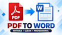 format and convert word or PDF documents professionally