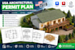 create USA house, adu, garage and patio permit drawings