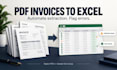 automate PDF invoice data extraction to excel with python