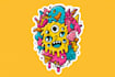 design cute kawaii stickers and doodles illustration
