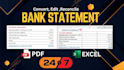 reconcile bank statement PDF to editable format