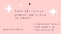 review and promote your book on my website
