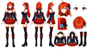 create a custom anime character model sheet with ai
