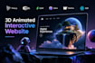 3d animated interactive website threejs webflow 3d spline framer webgl gsap r3f