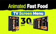 design fast food animated menu board and tv screen menu