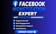 provide facebook page monetization and content monetization service