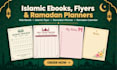 design islamic ebook content for kid, islamic flyer, ramadan or islamic planner