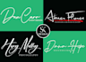 design signature, cursive, handwriting logo