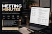 create professional meeting minutes from audio video notes