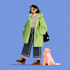 design a professional flat character illustration