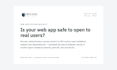 do a security review of your next js or react web app