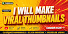 design 3 eye catchy youtube thumbnail in 24 hours