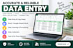 data entry for datas