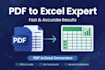 convert pdf to excel data entry